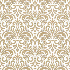 Vector seamless floral paper cut pattern