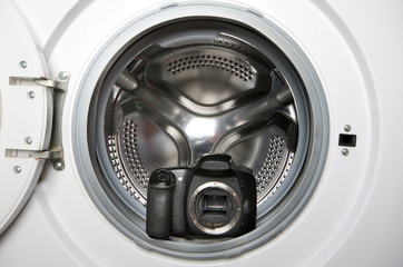 Camera in washing machine