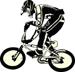 Fototapeta na wymiar Vector - bike, bicycle, bicyclist - icon