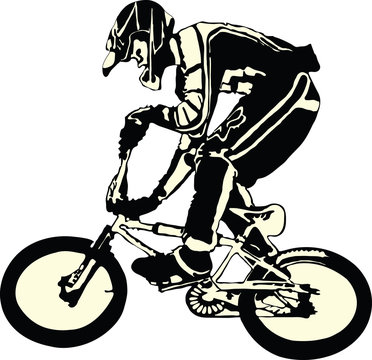 Vector - bike, bicycle, bicyclist - icon