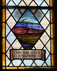 Stained glass window British Chain Home radar WW2