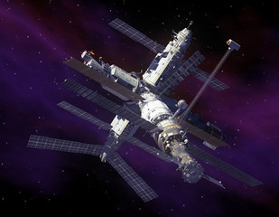 Obraz na płótnie Canvas Space Station In Space