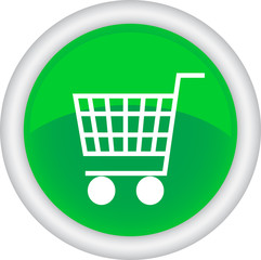 Круглый векторный знак с изображением корзины