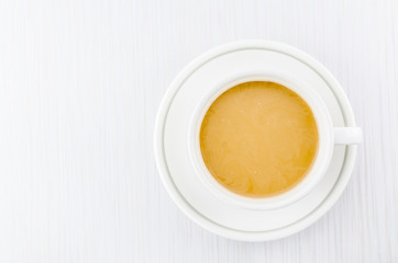 coffee on wood table