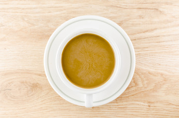 coffee on wood table