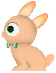 Easter Bunny with Green Bow