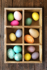 Ornate Holiday Easter Eggs Decorated in a Box