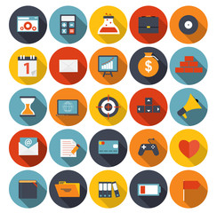 Mega Set of Flat Icons Vector Illustration.