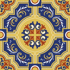Seamless colourful ornament tiles