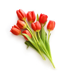 tulip flowers bouquet isolated
