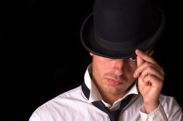 Determinated young man