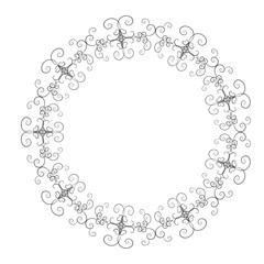 ornamental frame isolated on white