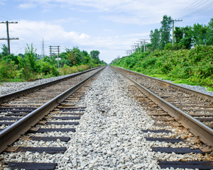 Fototapeta na wymiar Train tracks