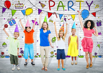 Fototapeta premium Kids Birthday Party
