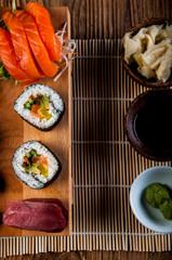 Fresh Japanese sushi set