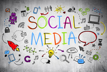 Colourful Social Media Sketch