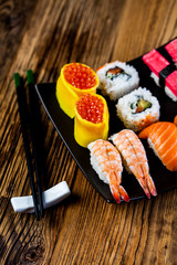Japanese sushi, oriental seafood