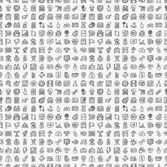 Fototapeta na wymiar seamless doodle network pattern
