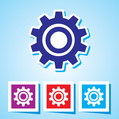Colourful editable icon of Settings