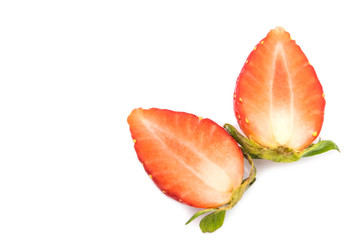 Fresh strawberry on a white background
