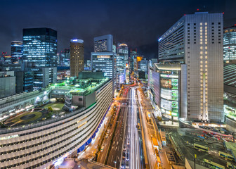 Fototapeta na wymiar Osaka, Japan Cityscape in Umeda District