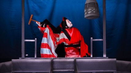 Naklejka premium Bunraku (puppet play) in Kyoto