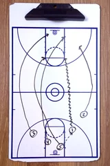 Fotobehang Basketball Fast Break Diagram © saje