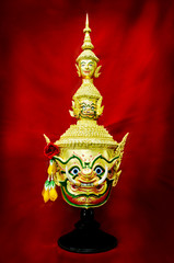 Hua Khon (Ancient Thai Show Mask)