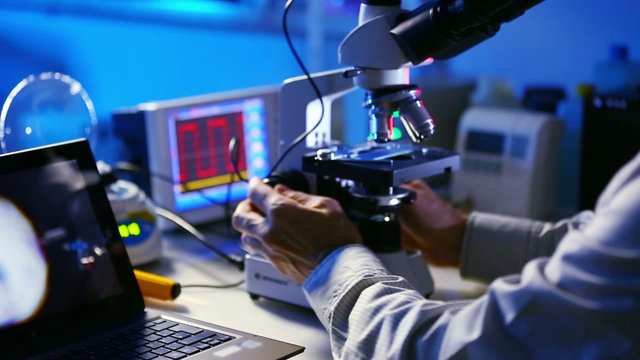 Research on microscope samples found at the crime scene