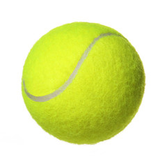 Tennis Ball isolated on white background. Closeup
