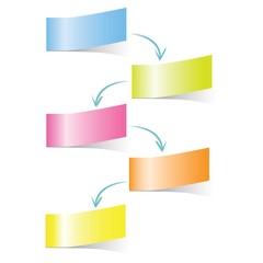 sticky note paper diagram, template