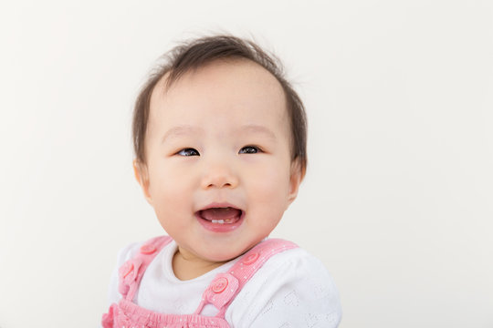 Asia baby girl smile