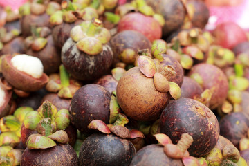 Fresh mangosteen in the Market