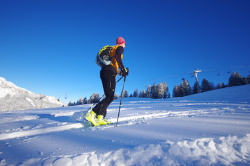 Fototapeta na wymiar ski de randonnée - chartreuse