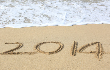 2014 drawn on beach