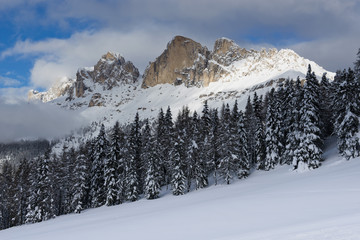 Winter Landscape in the Dolomiti