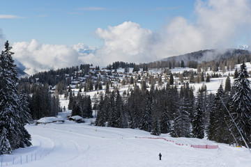 Fototapeta na wymiar Winter Landscape in the Dolomiti