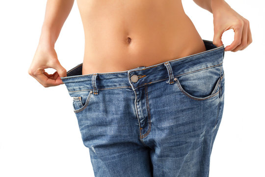 Jeans too big after successful diet