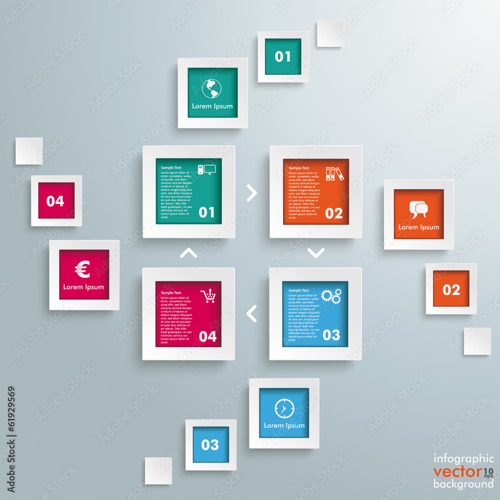 Canvas Prints 4 rectangle banners cycle flash