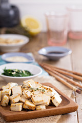 Baked tofu with spices