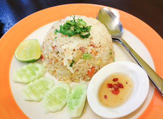 Fried rice thai style with cheese