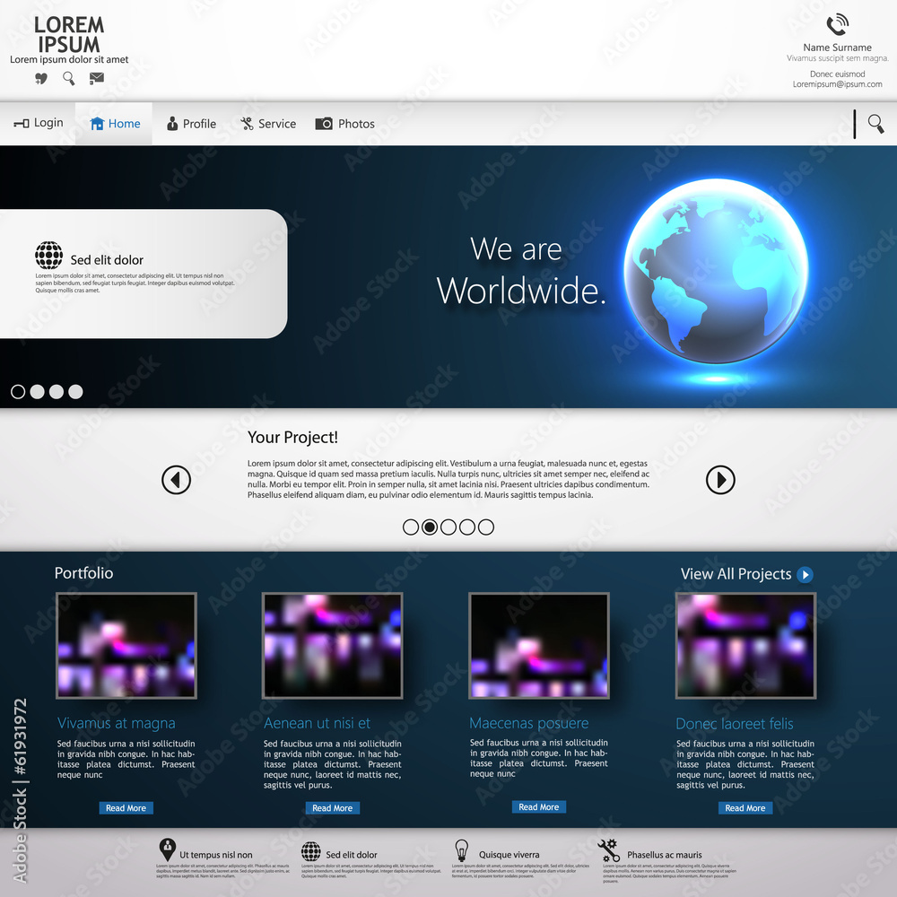 Canvas Prints professional website design dark template