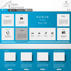 Obraz premium Website template in editable vector format