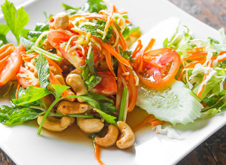 Cashew nut and carrot and chili