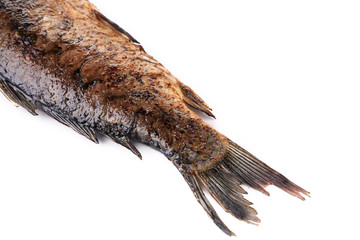 The tail of fried fish