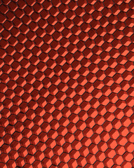 Close up of black net. Red light.