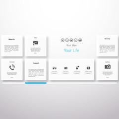 Fresh vector illustration minimal infographic flat ui design ele