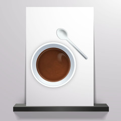 Coffee flyer, vector template