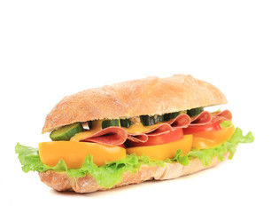 French baguette fresh sandwich.