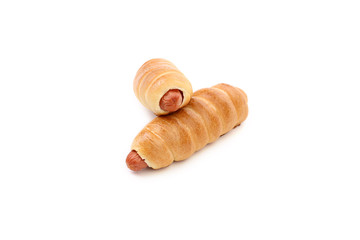 Two sausage buns.